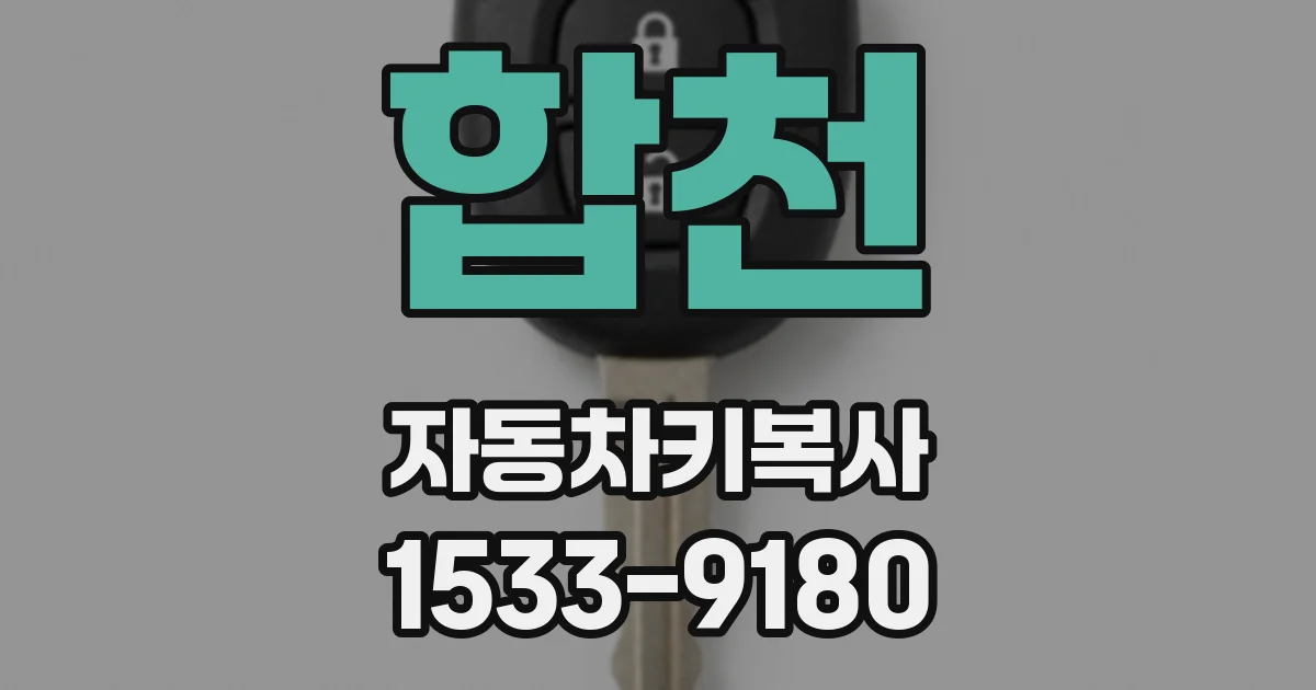 합천 자동차키복사