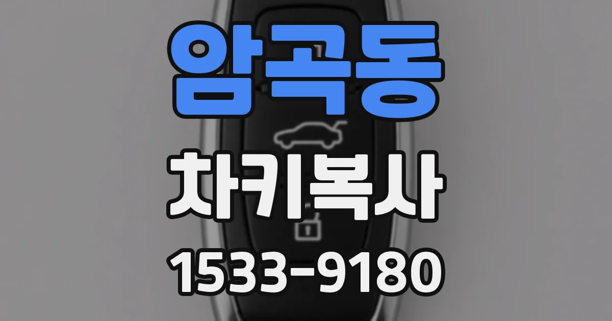 암곡동 차키복사