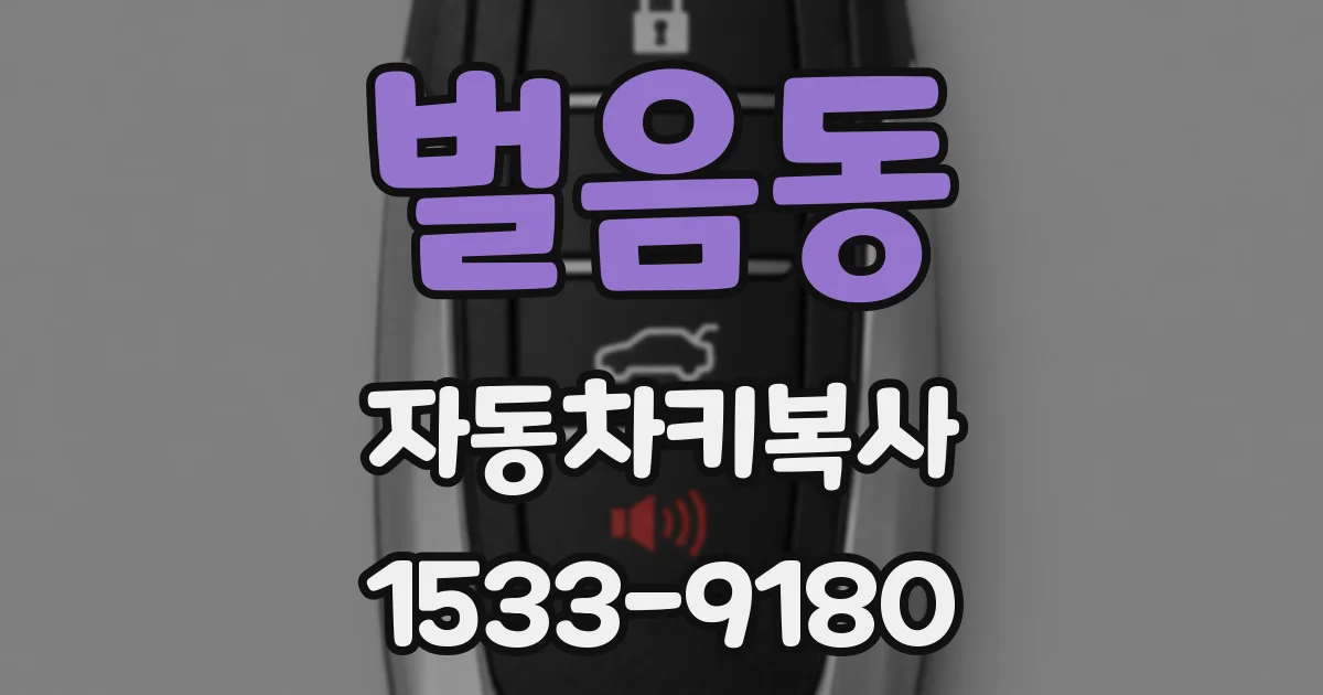 벌음동 자동차키복사
