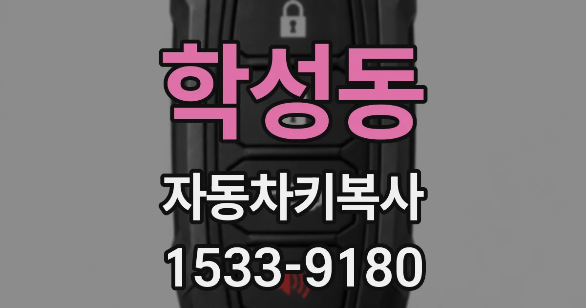학성동 자동차키복사