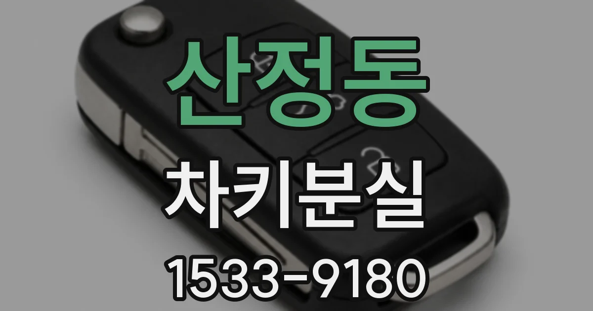 산정동 차키분실