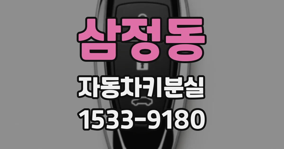 삼정동 자동차키분실