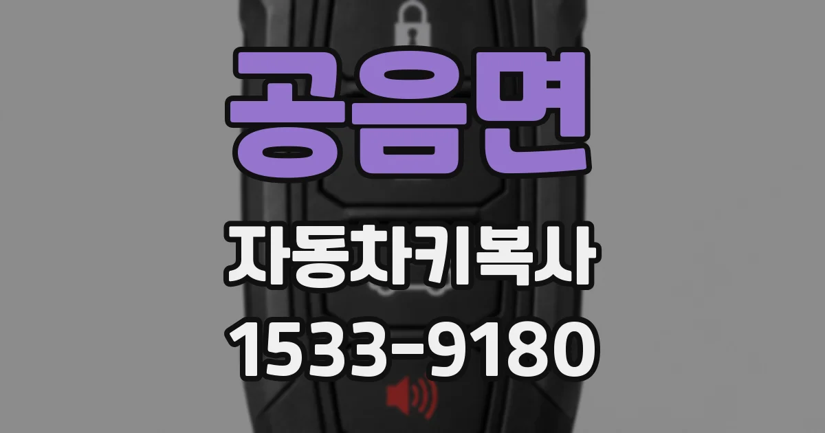 공음면 자동차키복사
