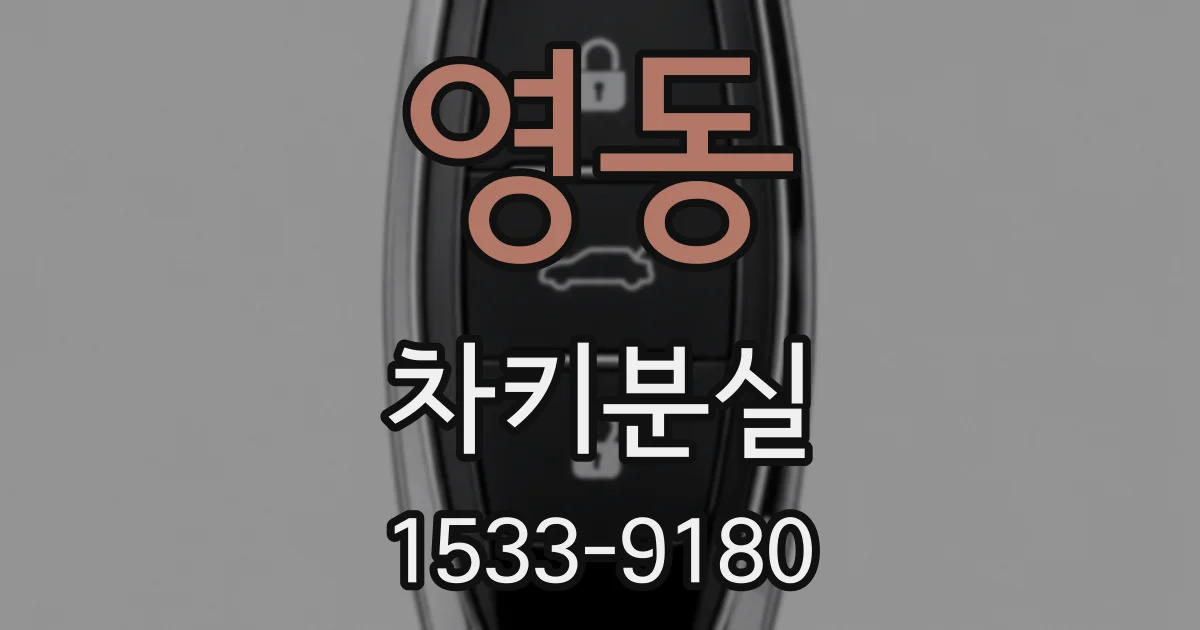 영동 차키분실