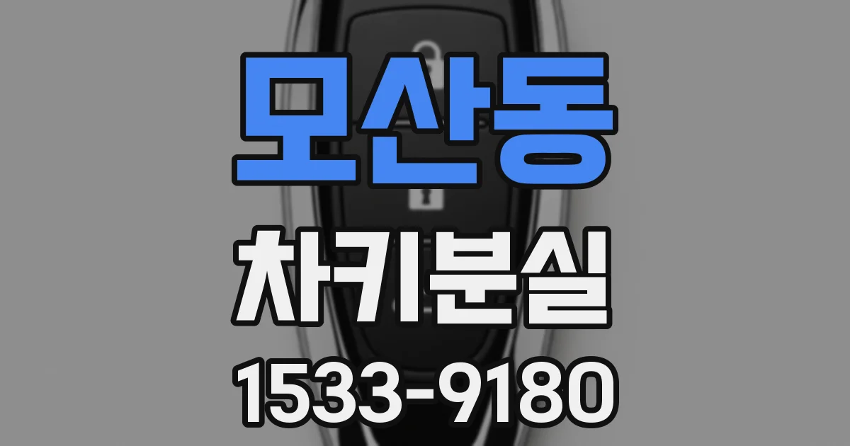 모산동 차키분실