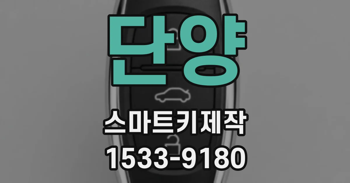 단양 스마트키제작