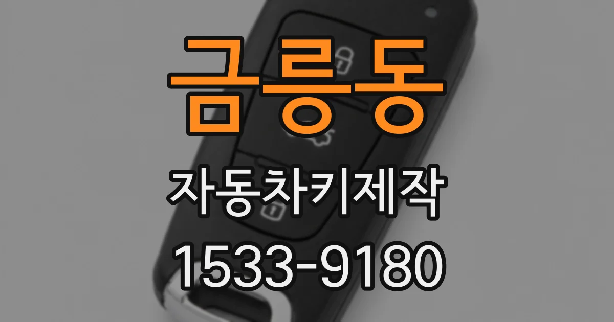 금릉동 자동차키제작