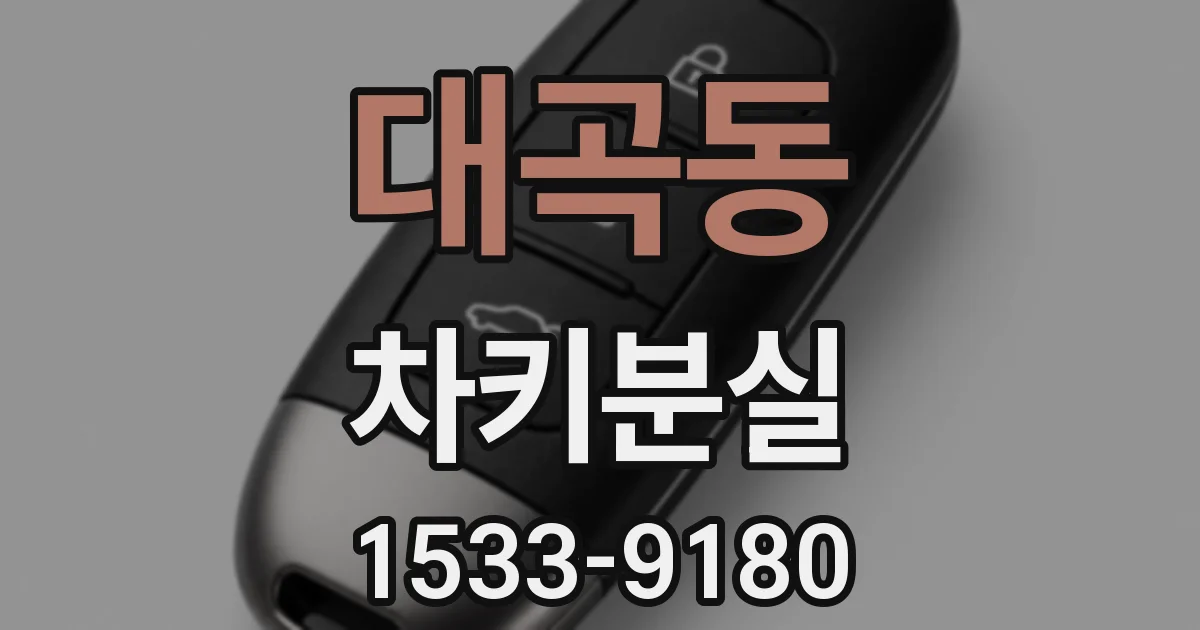 대곡동 차키분실