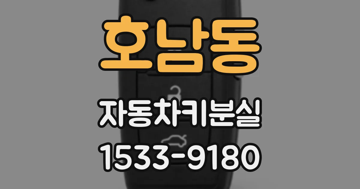 호남동 자동차키분실