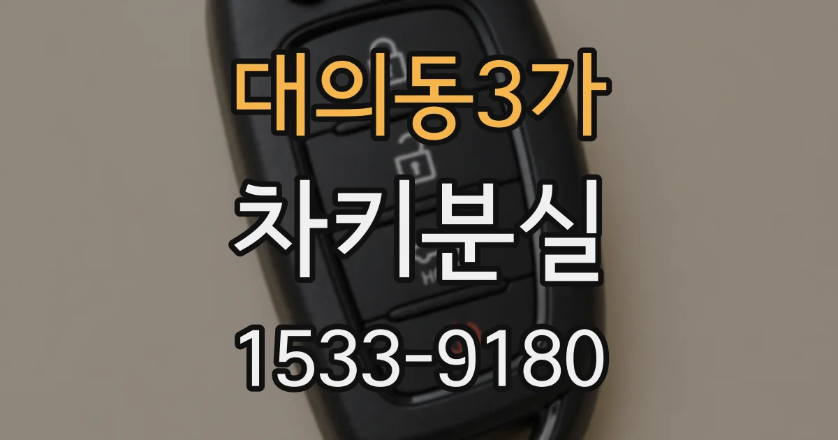 대의동3가 차키분실