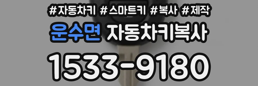 운수면 자동차키복사