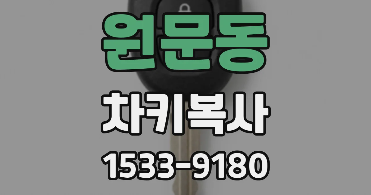 원문동 차키복사