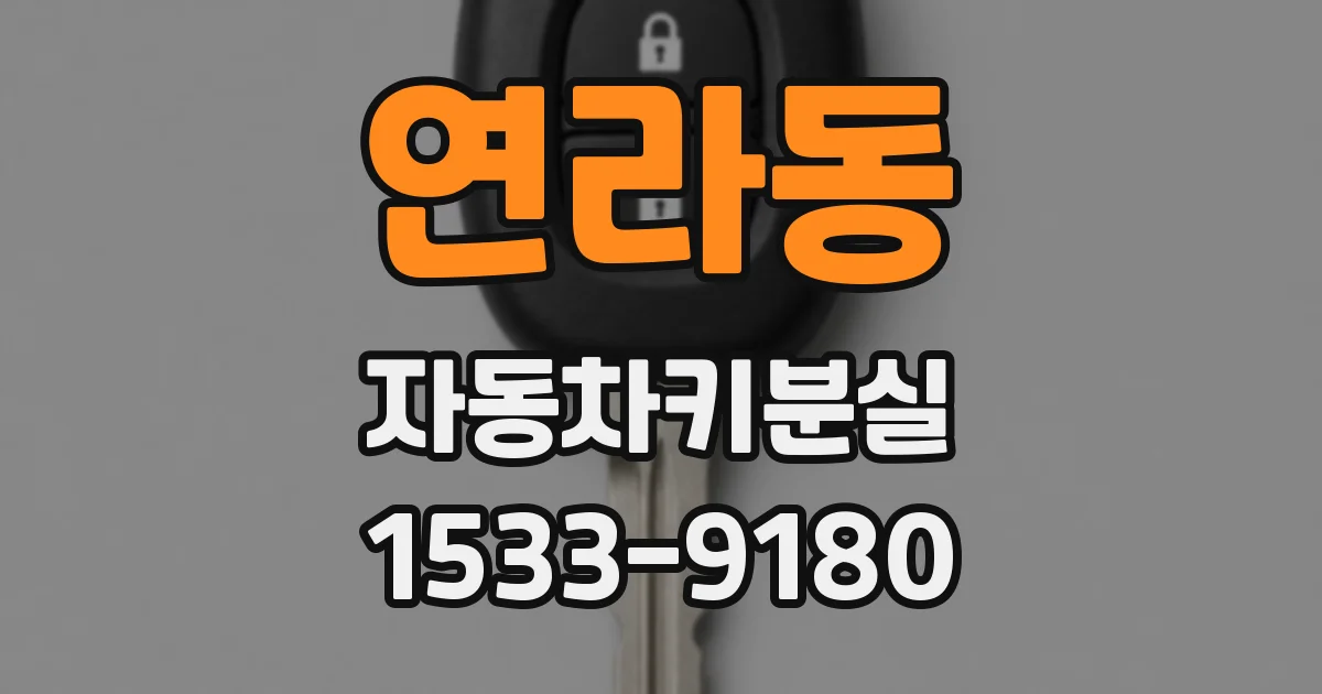 연라동 자동차키분실