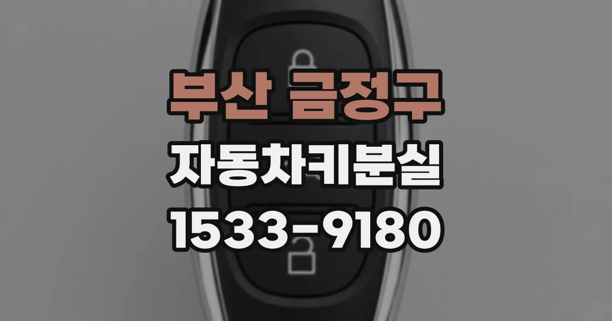 부산 금정구 자동차키분실