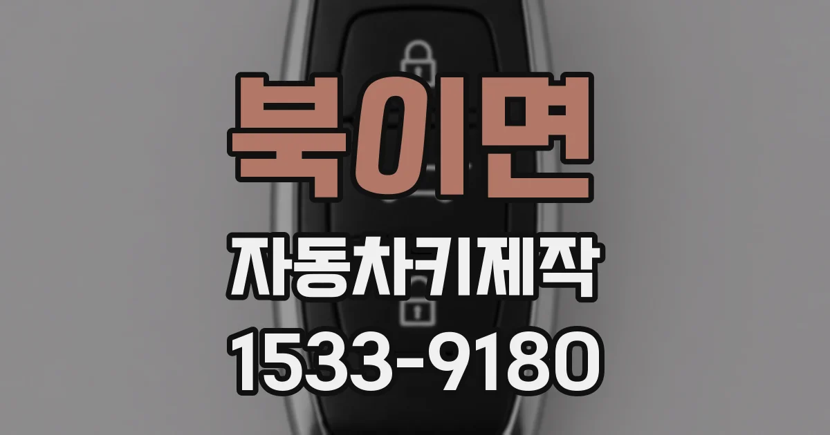 북이면 자동차키제작