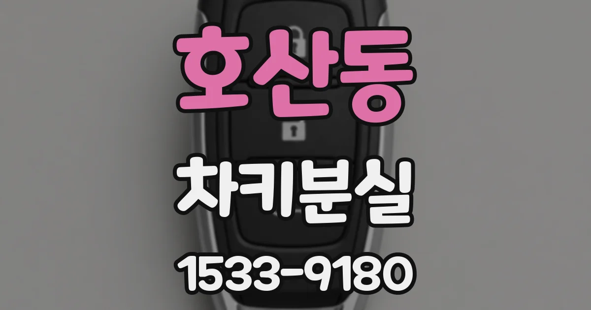 호산동 차키분실