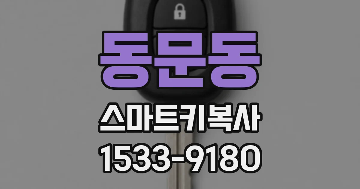 동문동 스마트키복사