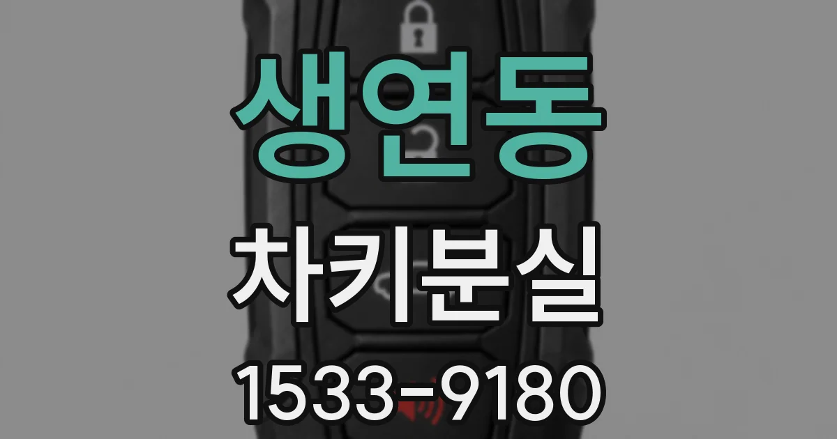 생연동 차키분실
