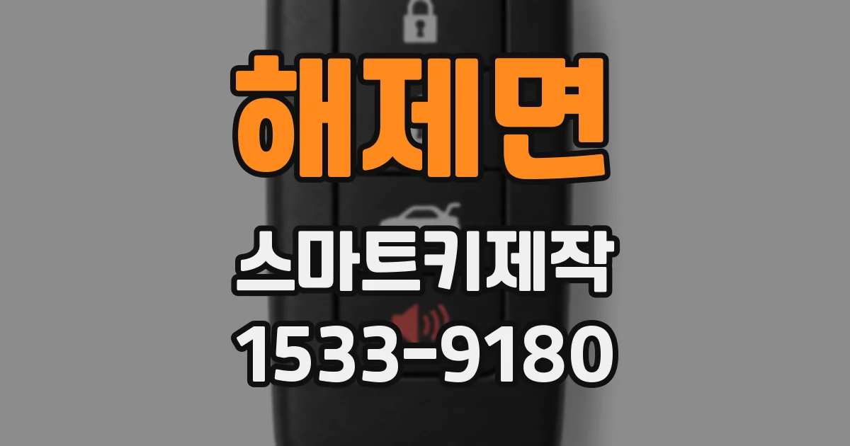 해제면 스마트키제작