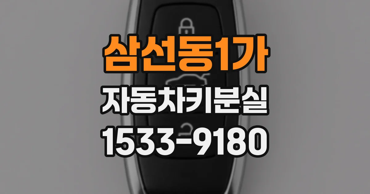 삼선동1가 자동차키분실