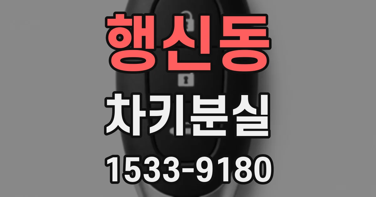 행신동 차키분실