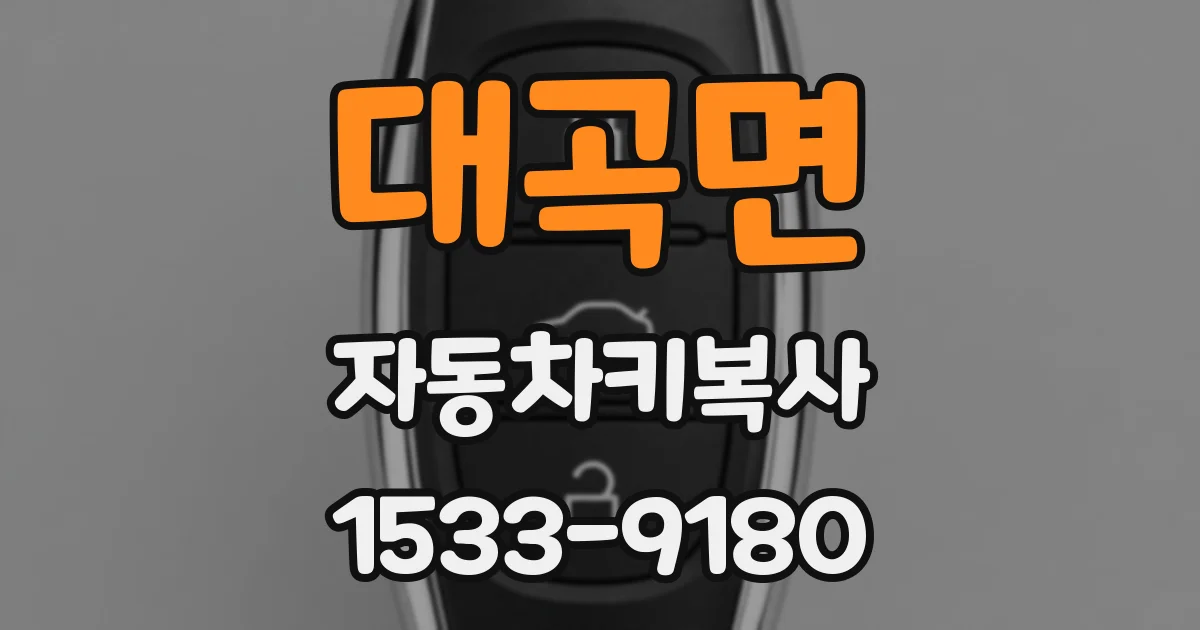 대곡면 자동차키복사