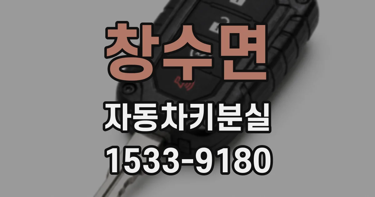 창수면 자동차키분실