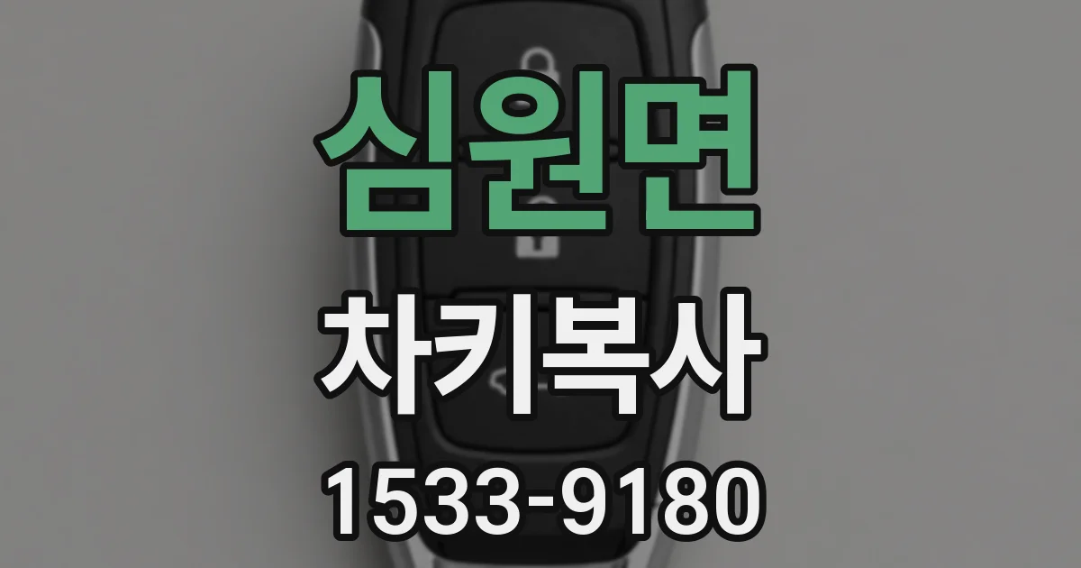 심원면 차키복사