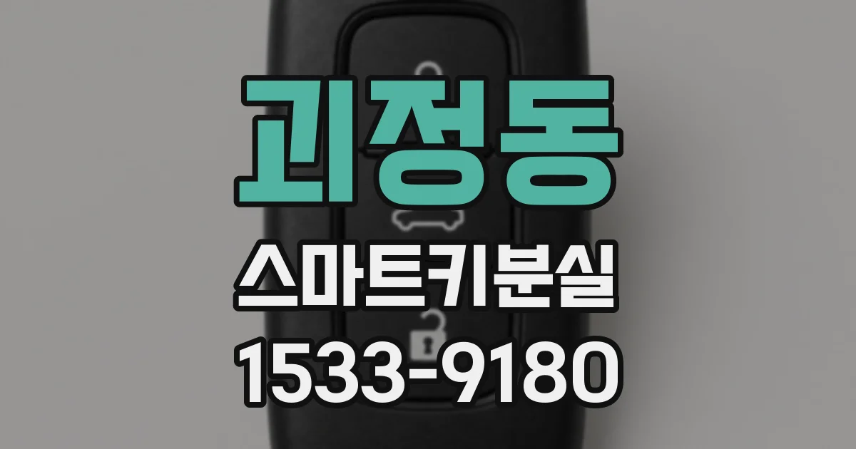 괴정동 스마트키분실