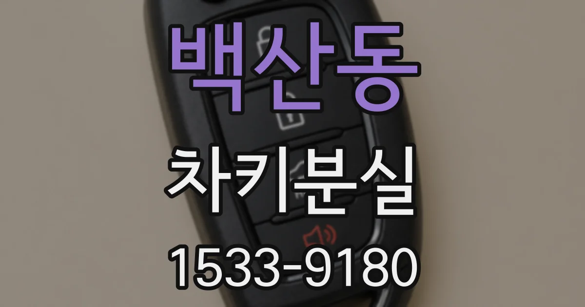 백산동 차키분실