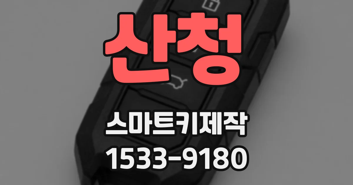 산청 스마트키제작