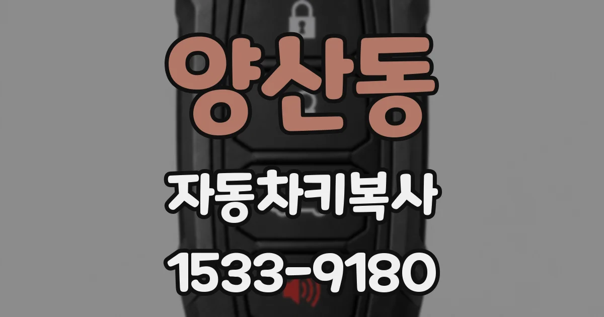 양산동 자동차키복사
