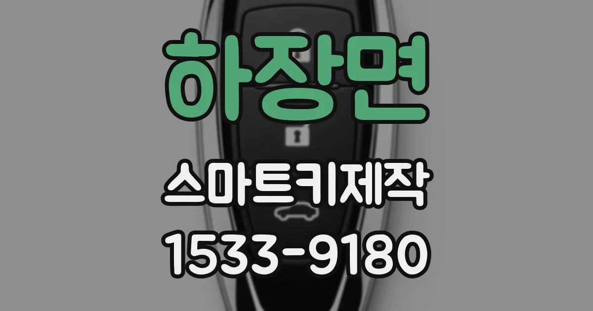 하장면 스마트키제작