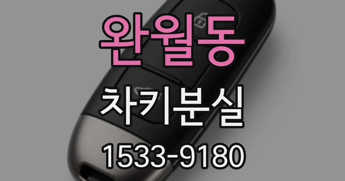 완월동 차키분실