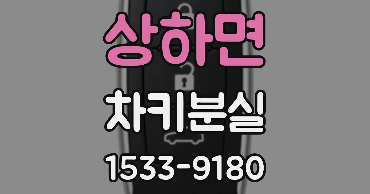 상하면 차키분실
