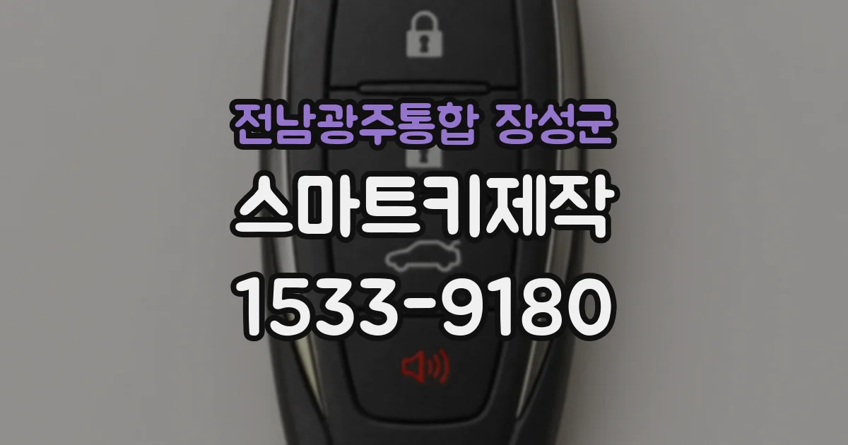 전남광주통합 장성군 스마트키제작