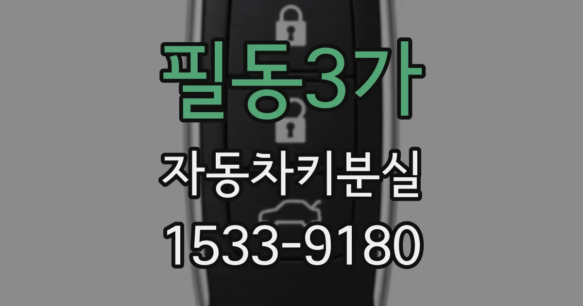 필동3가 자동차키분실
