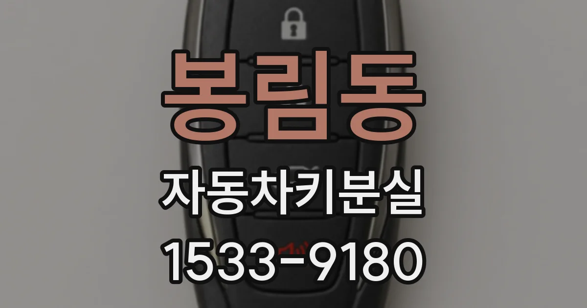 봉림동 자동차키분실