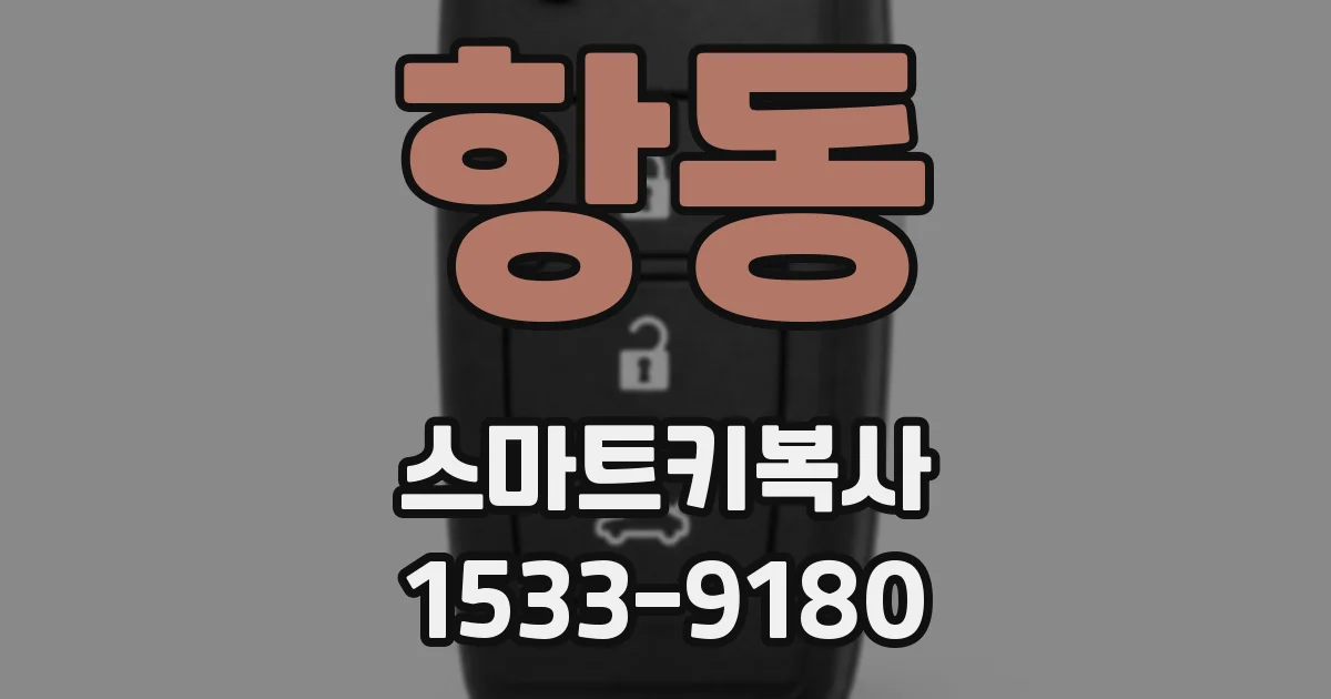 항동 스마트키복사