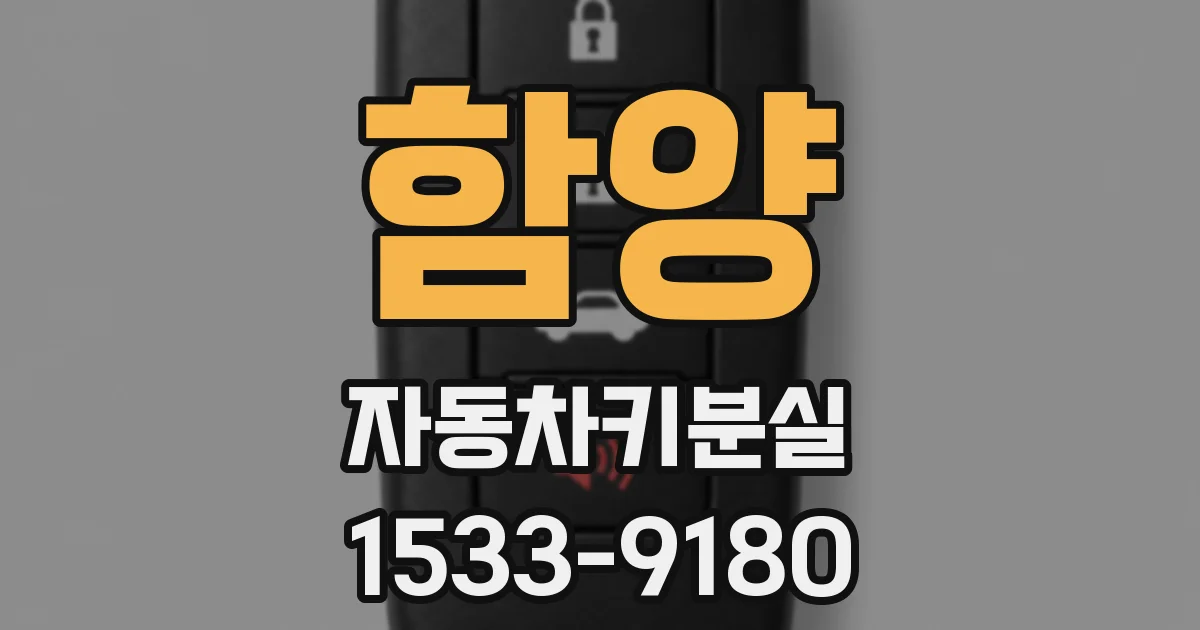 함양 자동차키분실