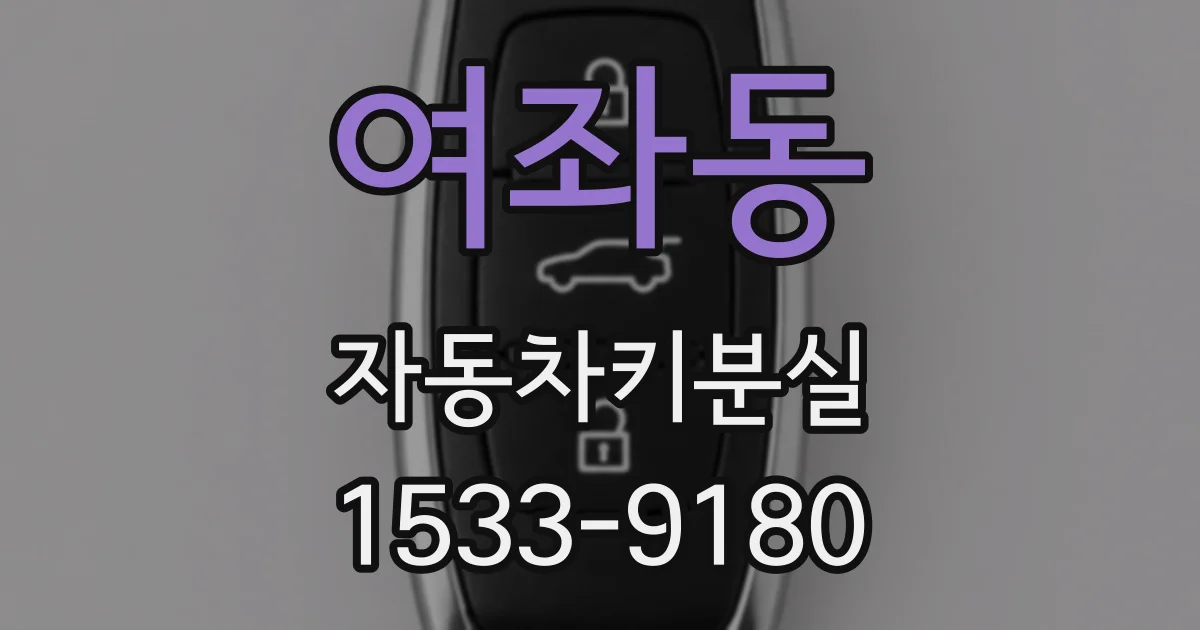 여좌동 자동차키분실