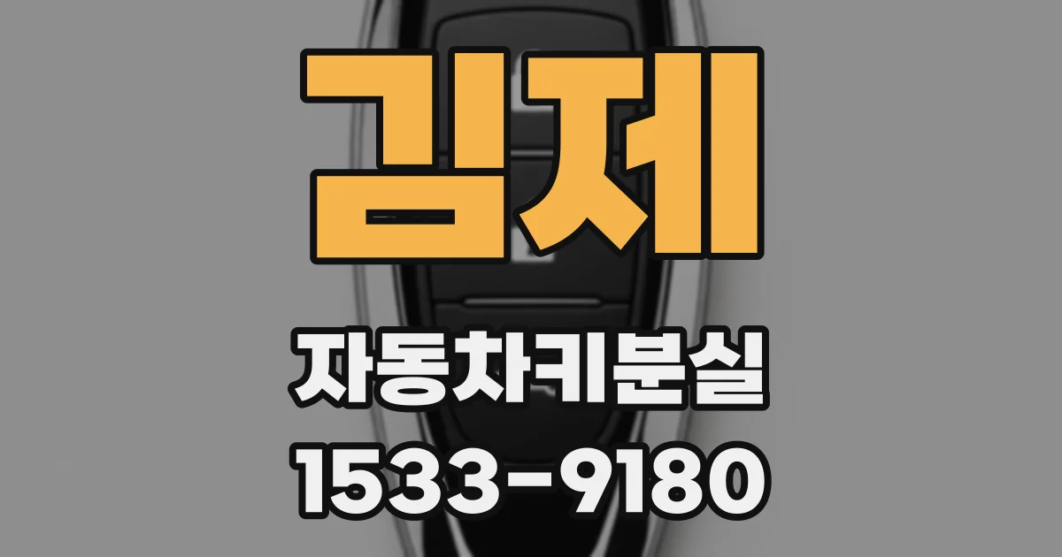 김제 자동차키분실