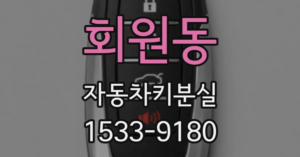 회원동 자동차키분실