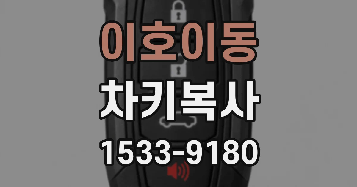 이호이동 차키복사