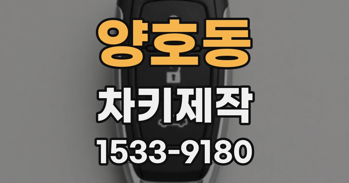 양호동 차키제작
