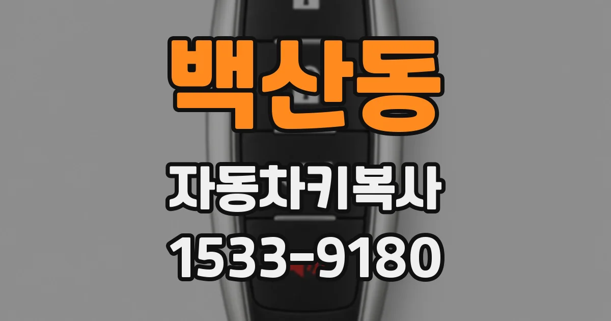 백산동 자동차키복사
