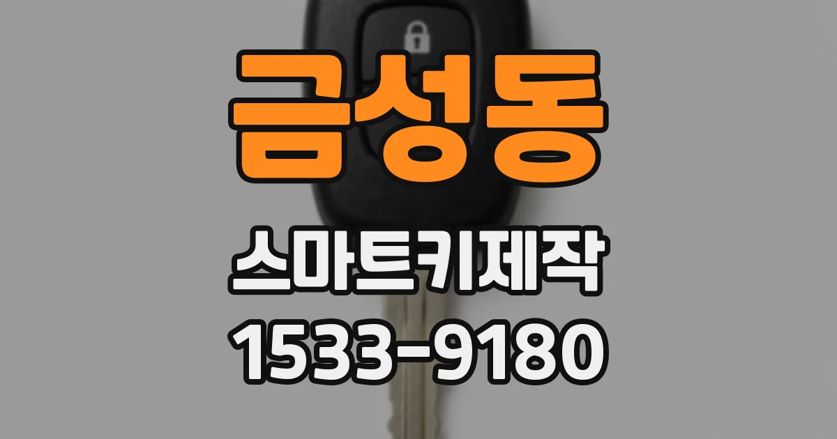 금성동 스마트키제작