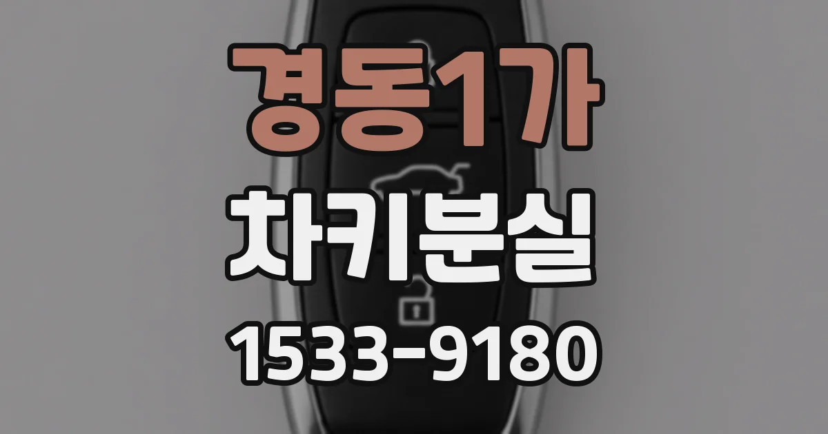 경동1가 차키분실