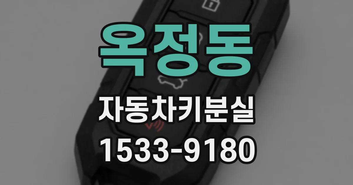 옥정동 자동차키분실