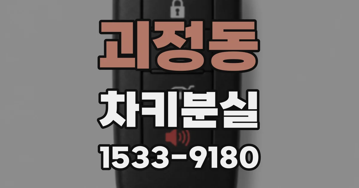 괴정동 차키분실